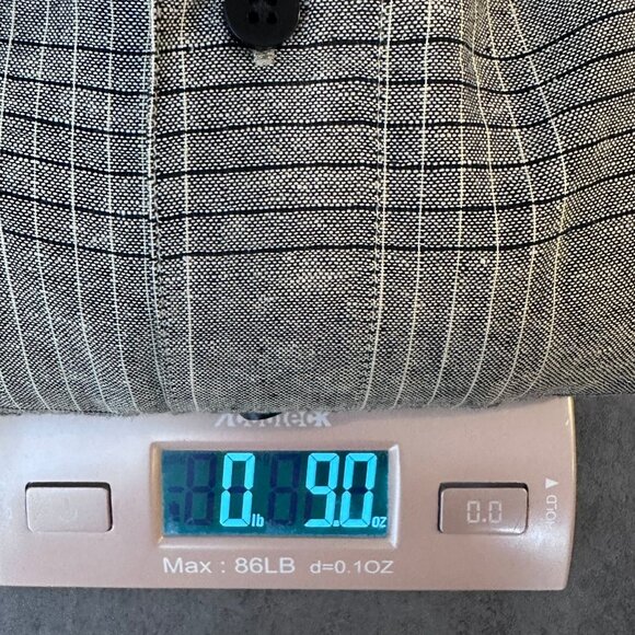 Ron Chereskin Mens Plaid Short Sleeve Button-Up Shirt L Linen Blend Gray - Picture 5 of 5